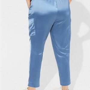 Torrid Blue Satin Joggers